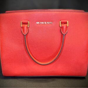 Michael Kors Red Saffiano Leather Tote